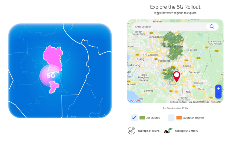 Rangkaian 5G kini di Malaysia - Lihat Liputan 5G di Kawasan Anda 5