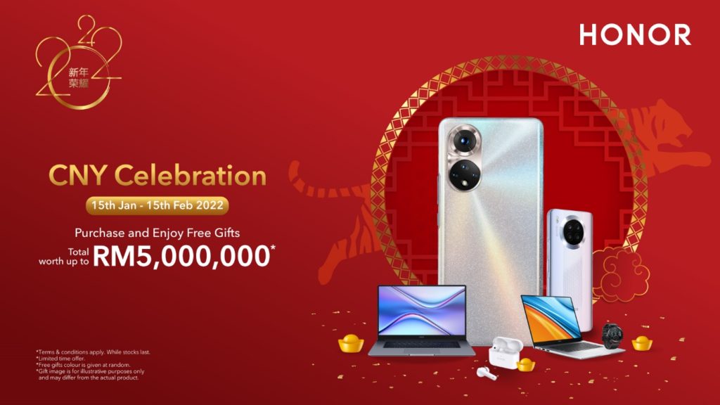 Honor Malaysia umumkan promosi CNY 2022 yang akan bermula 15 Januari ini 1