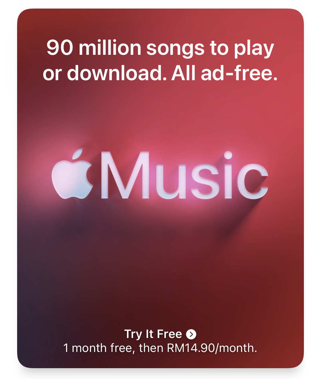 Apple Music kini hanya menawarkan 1 bulan percubaan percuma - sebelum ini 3 bulan 5
