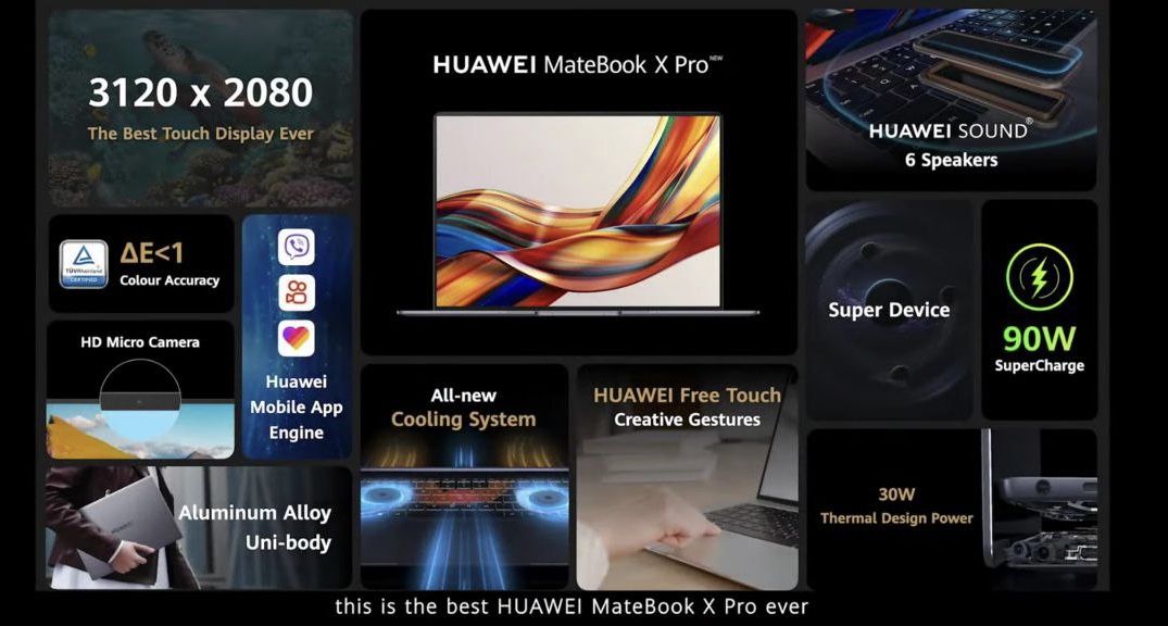 HUAWEI MateBook X Pro 2022 dan Matebook E dilancarkan secara rasmi di MWC 2022 10