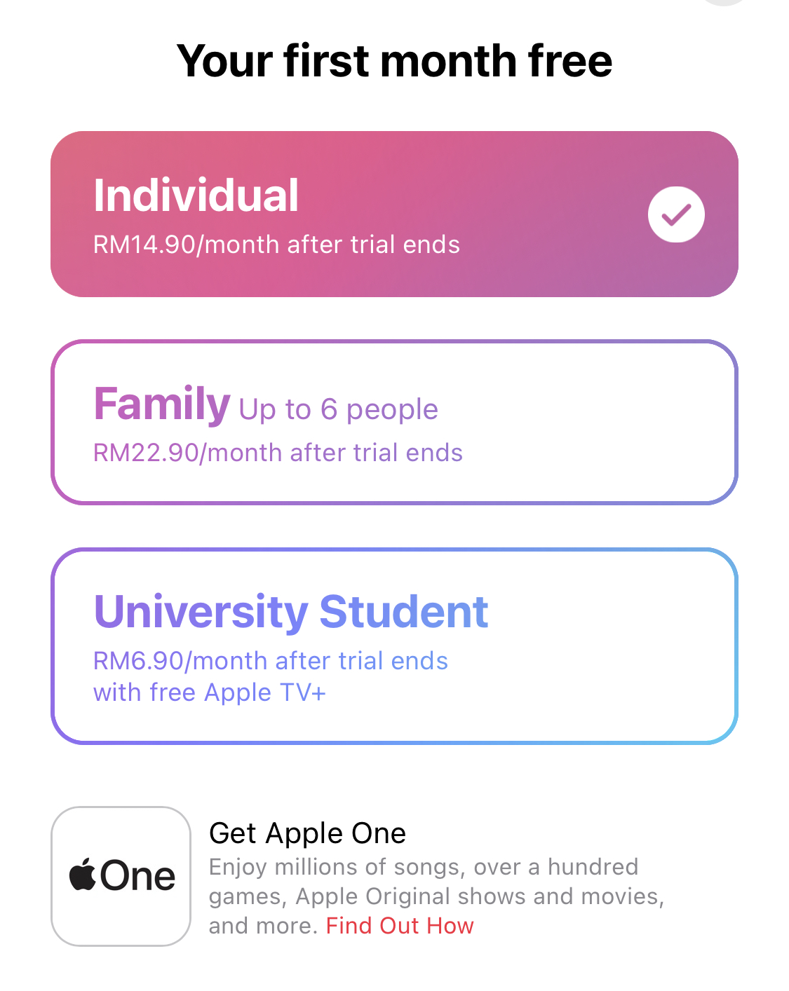 Apple Music kini hanya menawarkan 1 bulan percubaan percuma - sebelum ini 3 bulan 6