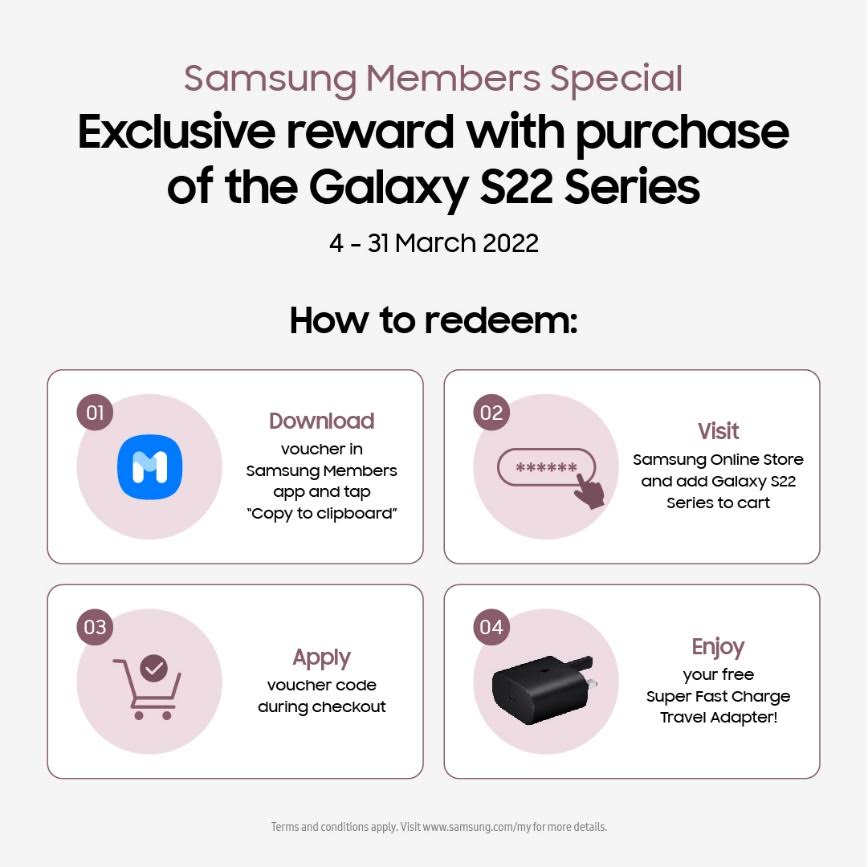Samsung tawar 25W Super-Fast Charger percuma dengan pembelian Galaxy S22 Series 6