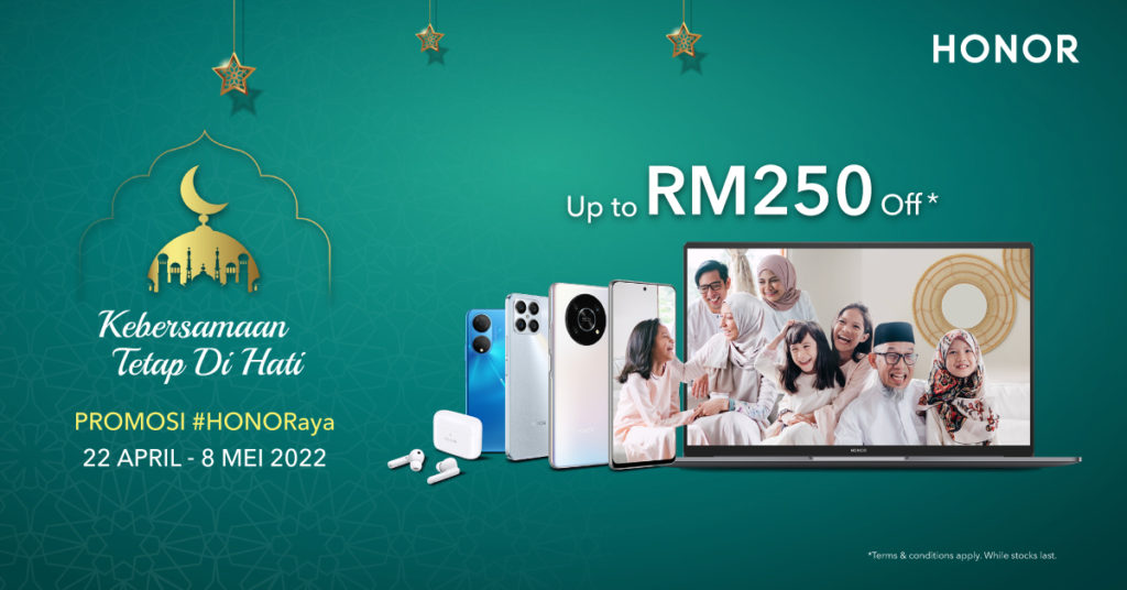 Promosi Raya HONOR kini tiba! Jimat sehingga RM250 untuk pembelian produk HONOR terpilih 1