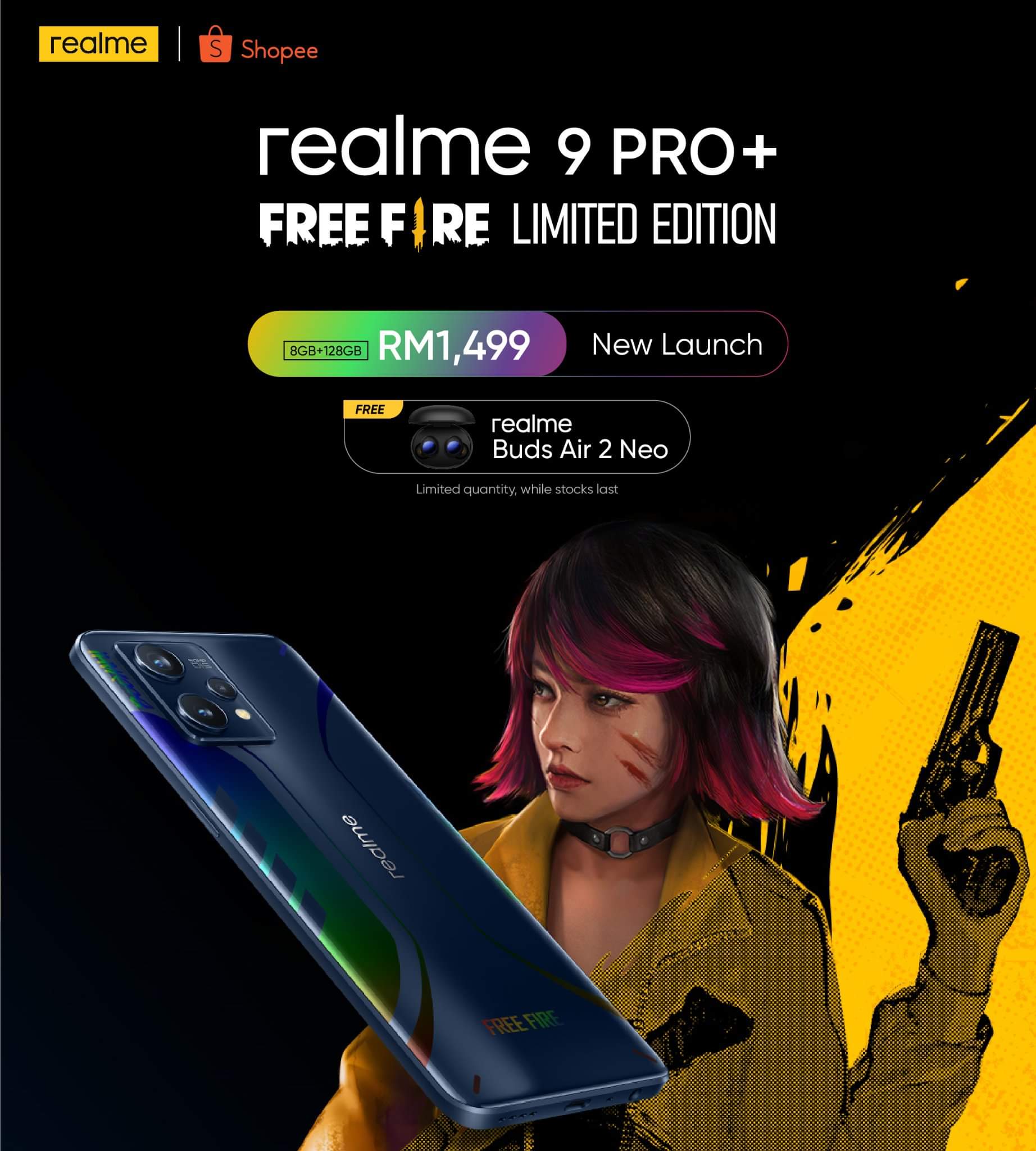 realme 9 Pro+ FreeFire Limited Edition kini rasmi di Malaysia pada harga RM 1,499 7