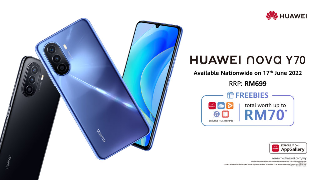 HUAWEI nova Y70 dengan bateri 6,000mAh kini ditawarkan di Malaysia - RM 699 1