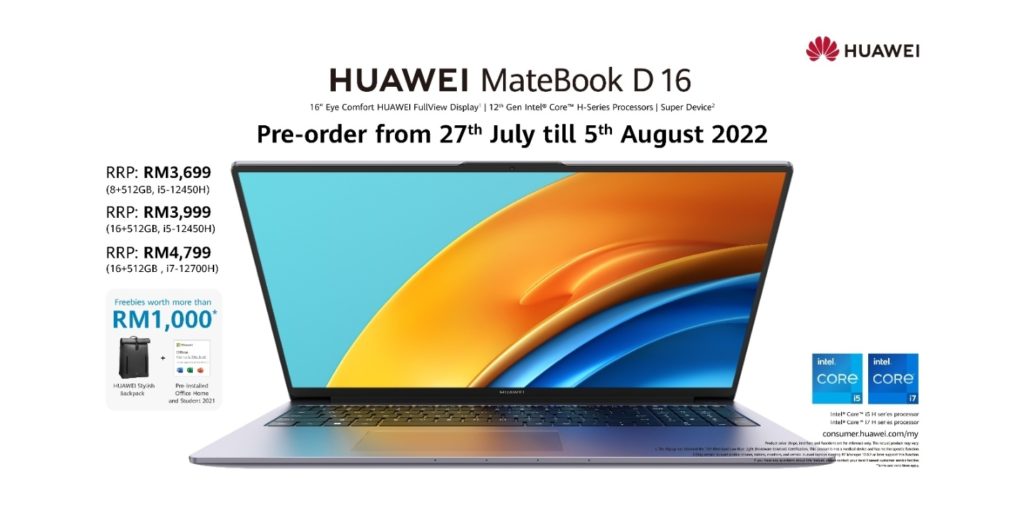 HUAWEI MateBook D16 kini rasmi di Malaysia - harga dari RM 3,699 1