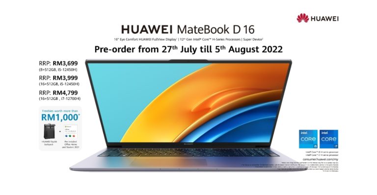 HUAWEI MateBook D16 kini rasmi di Malaysia - harga dari RM 3,699 8