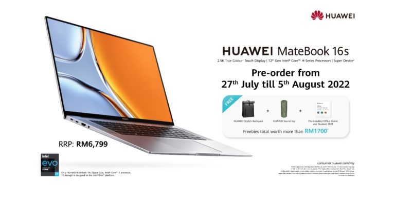 Komputer riba premium HUAWEI MateBook 16s kini rasmi di Malaysia- harga RM 6,799 8