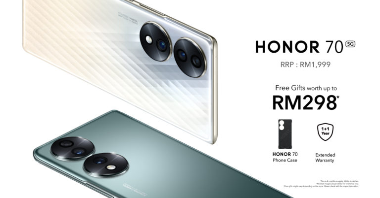 Honor 70 akan mula dijual secara rasmi pada 27 Ogos - RM 1,999 9
