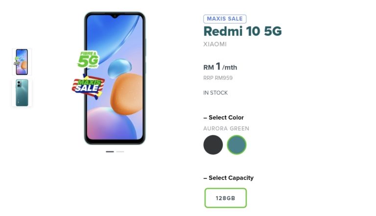 Xiaomi Redmi 10 5G kini ditawarkan secara eksklusif melalui Maxis pada harga serendah RM 1 6