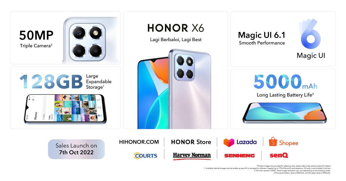 Honor X6 akan ditawarkan di Malaysia mulai 7 Oktober ini - Harga RM 599 8
