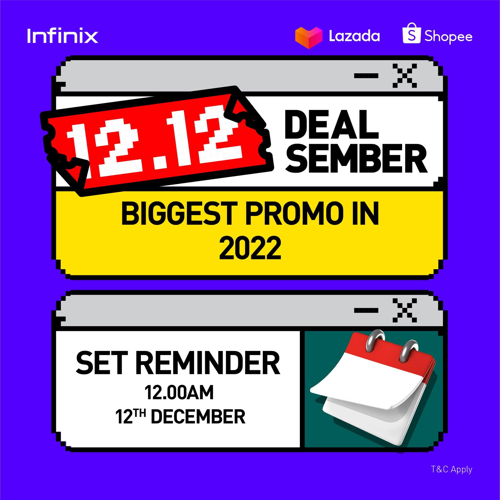 Infinix Malaysia beri tawaran hebat untuk anda sempena jualan 12.12 di Lazada dan Shopee 5