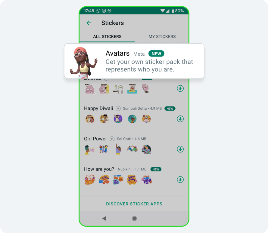 WhatsApp kini menawarkan ciri Avatars - sticker peribadi yang anda boleh reka sendiri 9