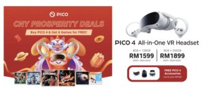 Dapatkan set kepala PICO 4 pada harga serendah RM 1,599 sahaja - percuma 6 permainan VR dan 3 aksesori 13