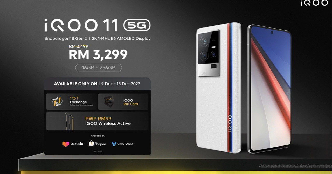 iQOO 11 5G kini rasmi di Malaysia dengan skrin E6 AMOLED 144Hz dan Snapdragon 8 Gen 2 - harga promosi RM 3,299 sahaja 15