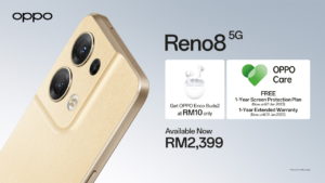 OPPO Reno8 5G warna Sunkissed Beige kini rasmi di Malaysia 3