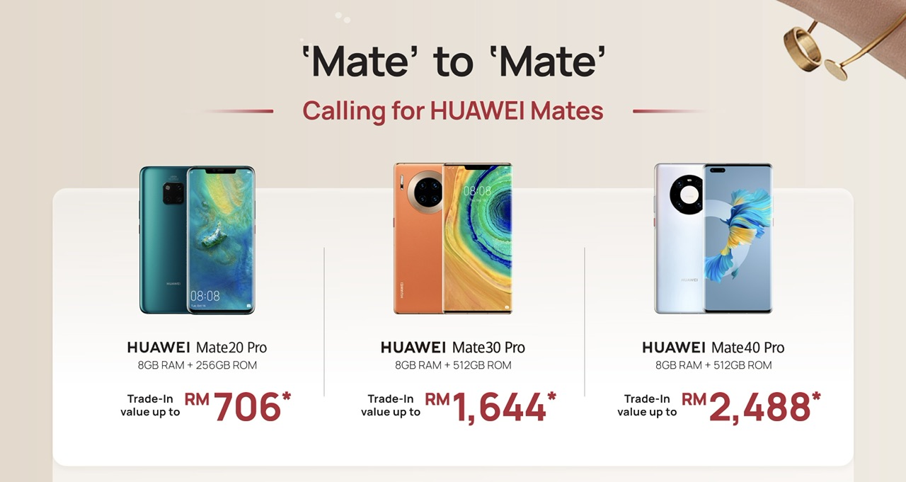 HUAWEI Malaysia tawar program trade-ini 'Mate-to-Mate' - diskaun sehingga RM 2,488 untuk beli Mate50 Series 6