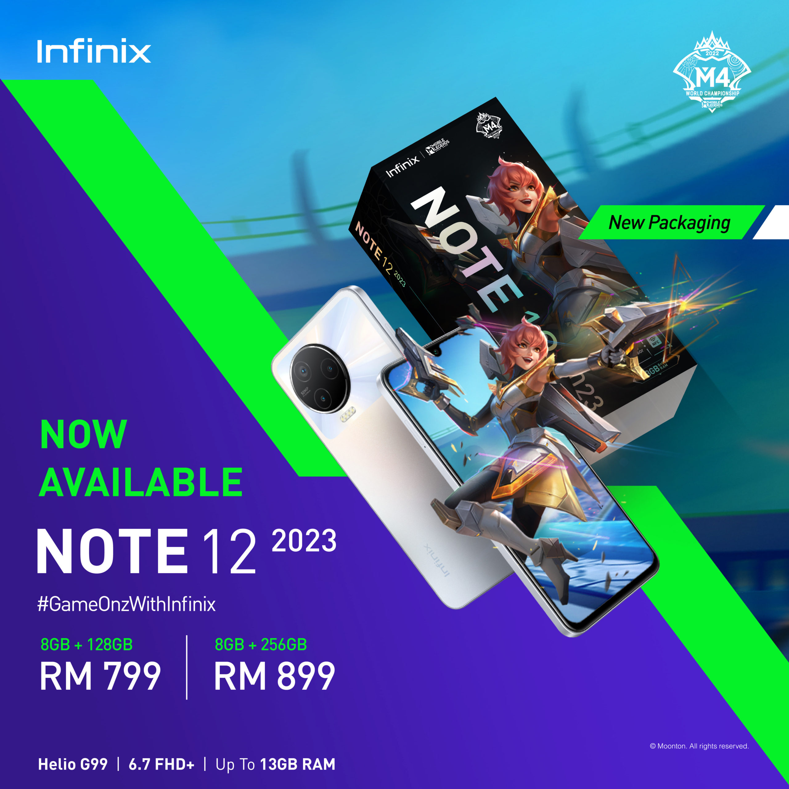 Infinix Note 12 2023 Edisi MLBB Light Chaser Beatrix  kini ditawarkan di Malaysia - harga dari RM 799 5