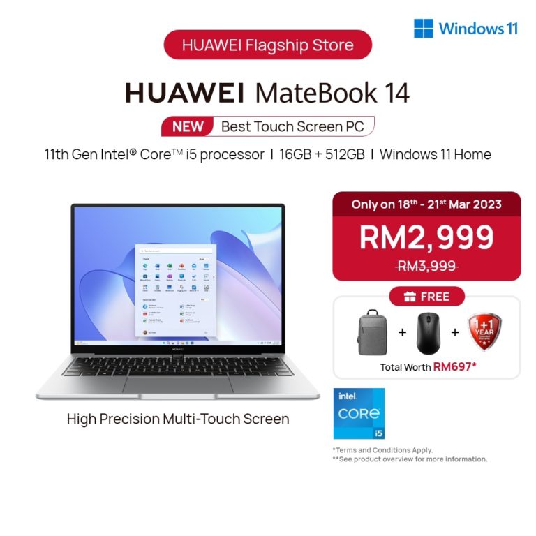 HUAWEI MateBook 14 kini pada harga RM 2,999 sahaja 3