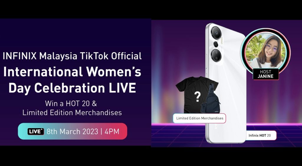 Infinix Malaysia anjur penstriman langsung pertama di TikTok sempena Hari Wanita Antarabangsa pada 8 Mac ini 1