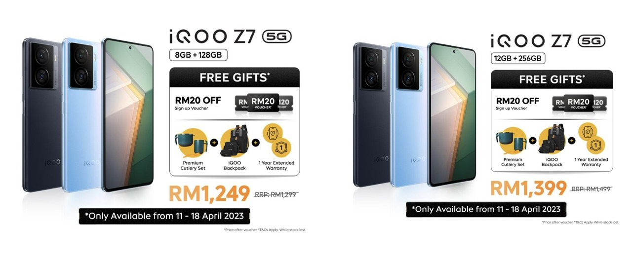 iQOO Z7 5G dan Z7x 5G kini rasmi di Malaysia dengan skrin LCD 120Hz bersama cip Snapdragon 1
