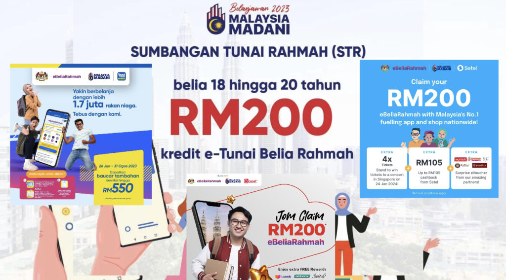 Kredit RM 200 eBeliaRahmah kini boleh ditebus di Boost, Touch n Go eWallet dan Setel 1