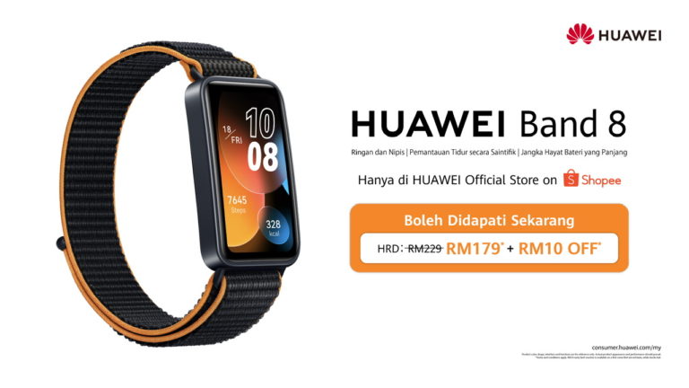 Dapatkan HUAWEI Band 8 Orange Nylon Strap yang eksklusif pada harga serendah RM 169 sahaja 6