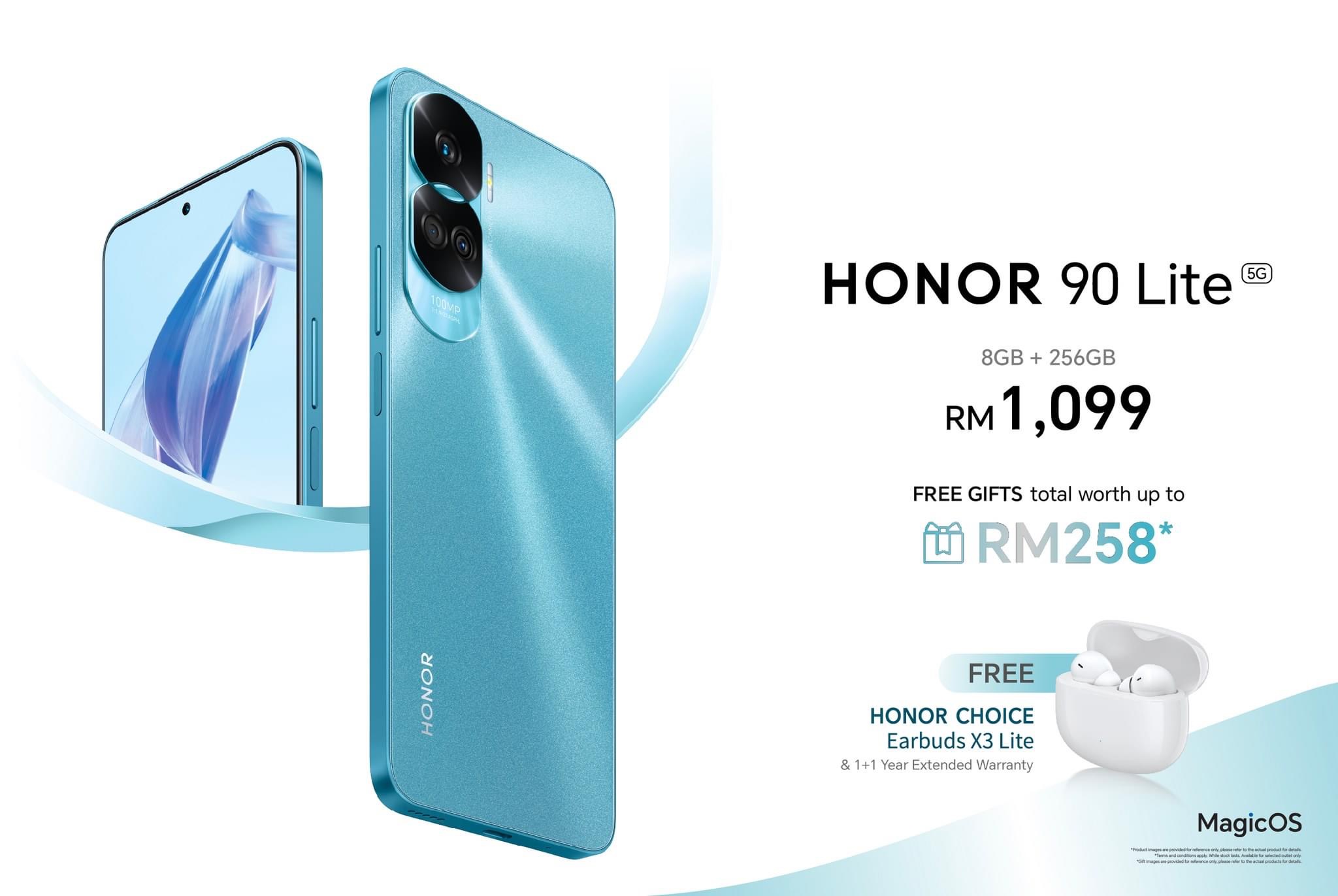 Honor 90 Lite 5G turut rasmi pada harga mesra poket 5
