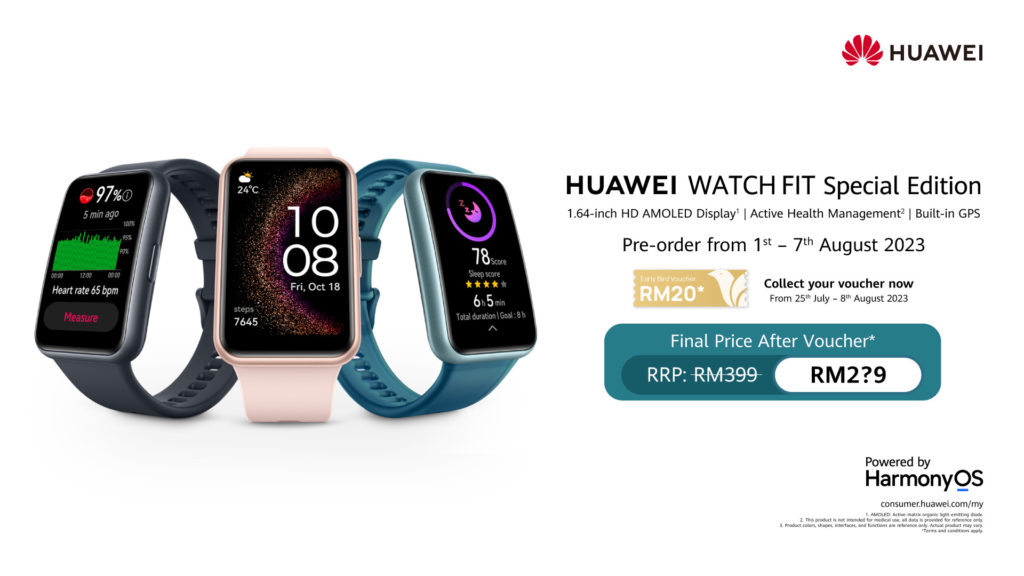 HUAWEI Watch Fit Special Edition akan ditawarkan di Malaysia mulai 1 Ogos ini 1