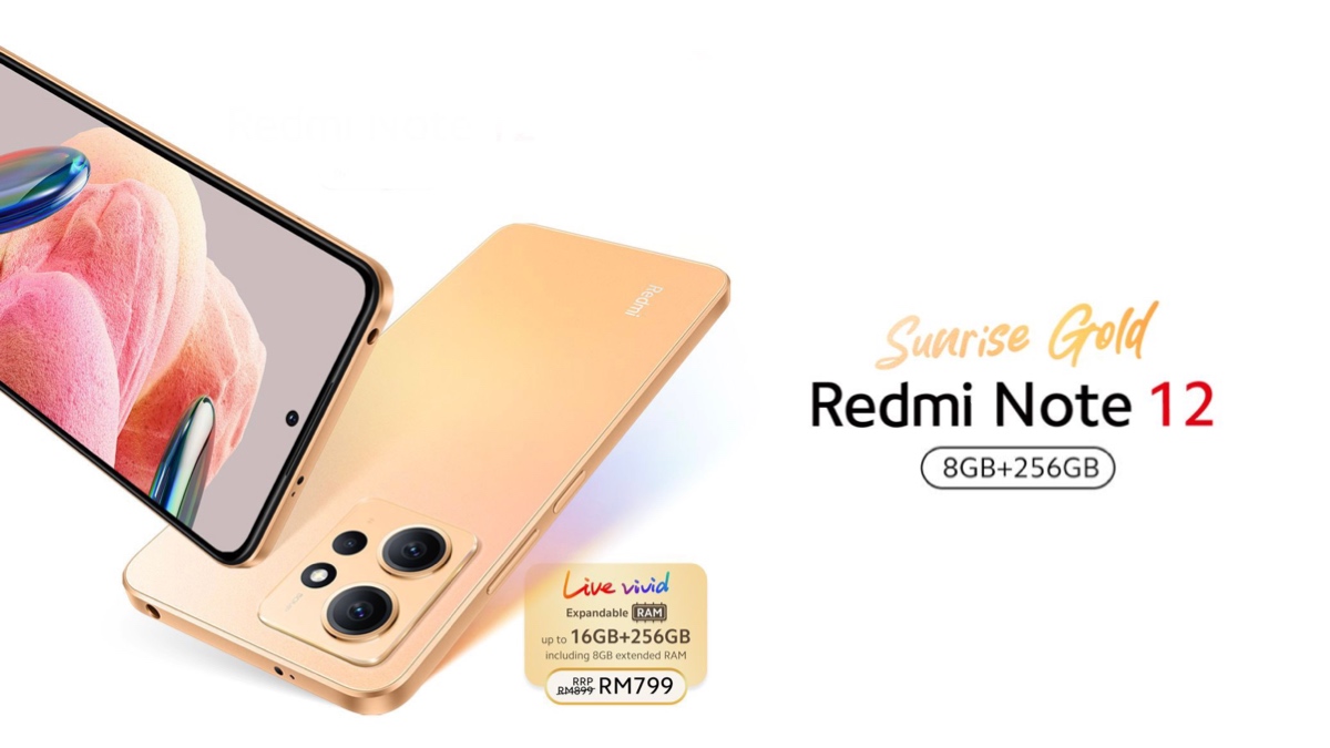 Xiaomi Redmi Note 12 warna Sunrise Gold kini di Malaysia - RM 799 3