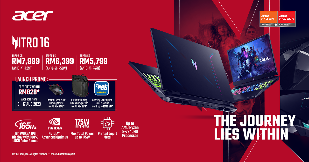 Komputer Riba Gaming Acer Nitro 16 kini di Malaysia - dari RM 5,799 3