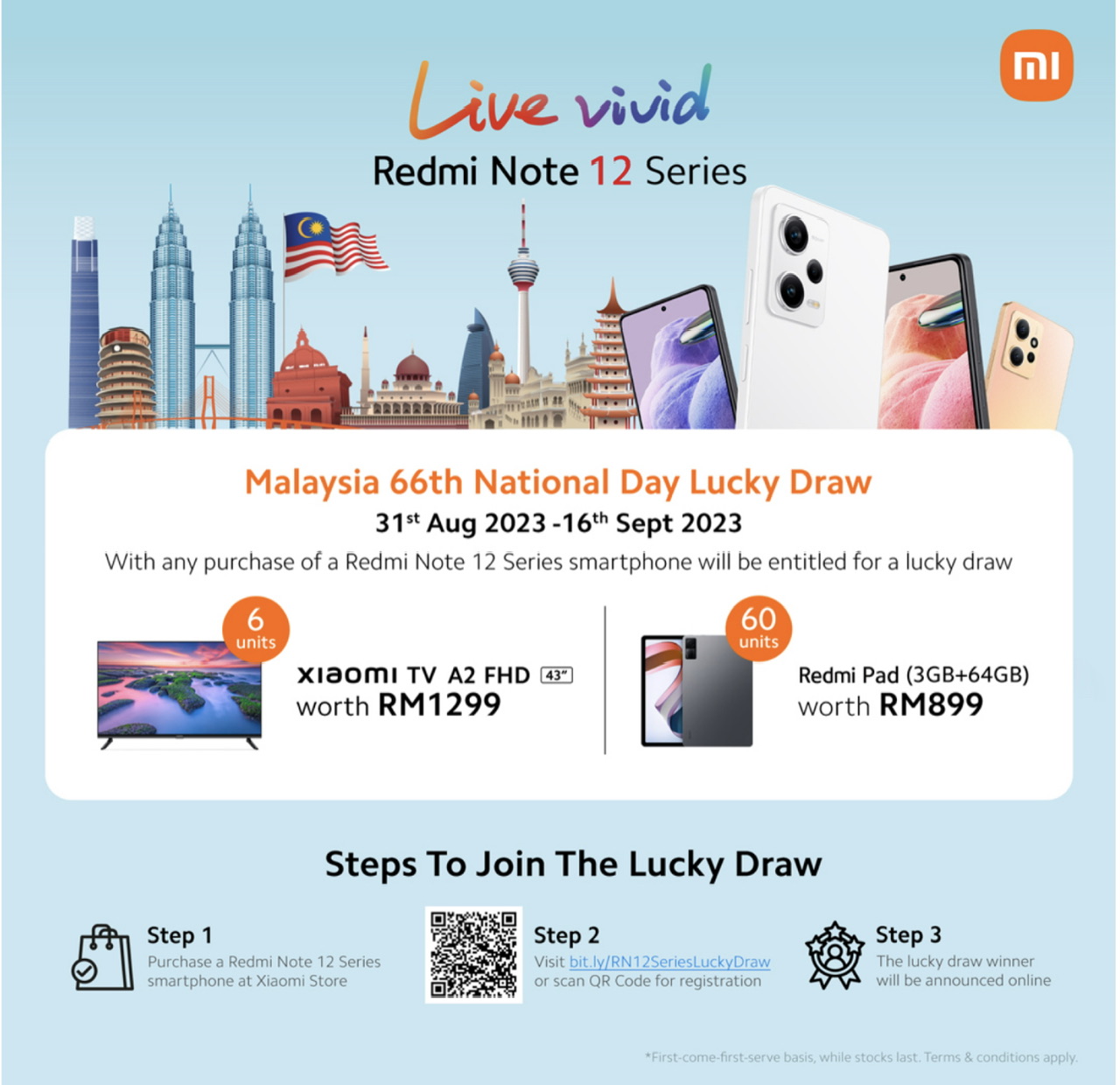 Xiaomi Malaysia tawarkan 66 hadiah percuma dengan pembelian Redmi Note 12 Series 3