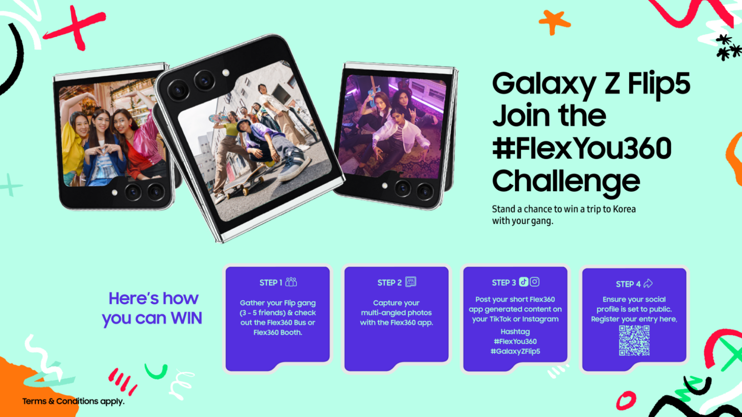 Sertai cabaran #FlexYou360 dan menangi percutian ke Seoul - eksklusif untuk pengguna Galaxy Z Flip5 7