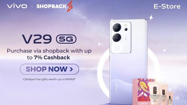 Pra-tempah vivo V29 5G melalui Shopback dan dapatkan 7% cashback 10