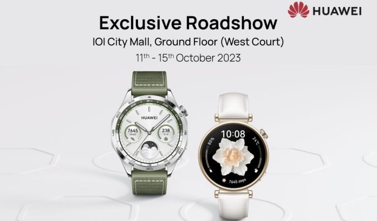 HUAWEI bakal mengadakan roadshow eksklusif Watch GT 4 di IOI City Mall hujung minggu ini 11