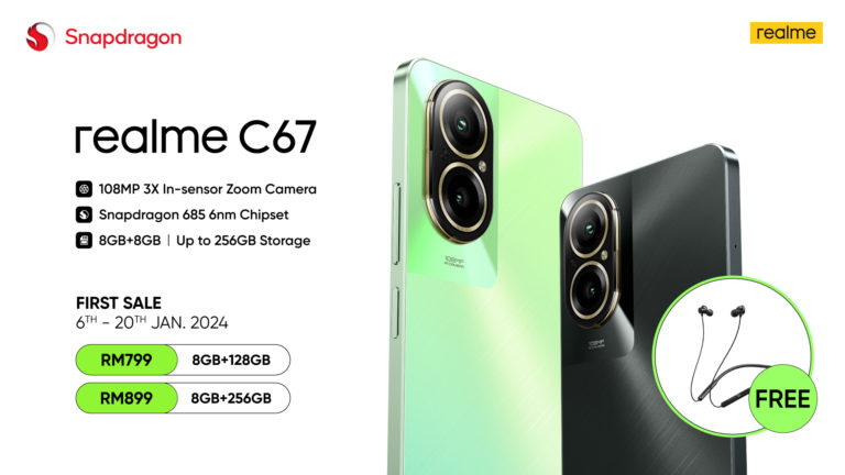 realme C67 kini di Malaysia - guna cip Snapdragon 685 dan sensor 108MP 7