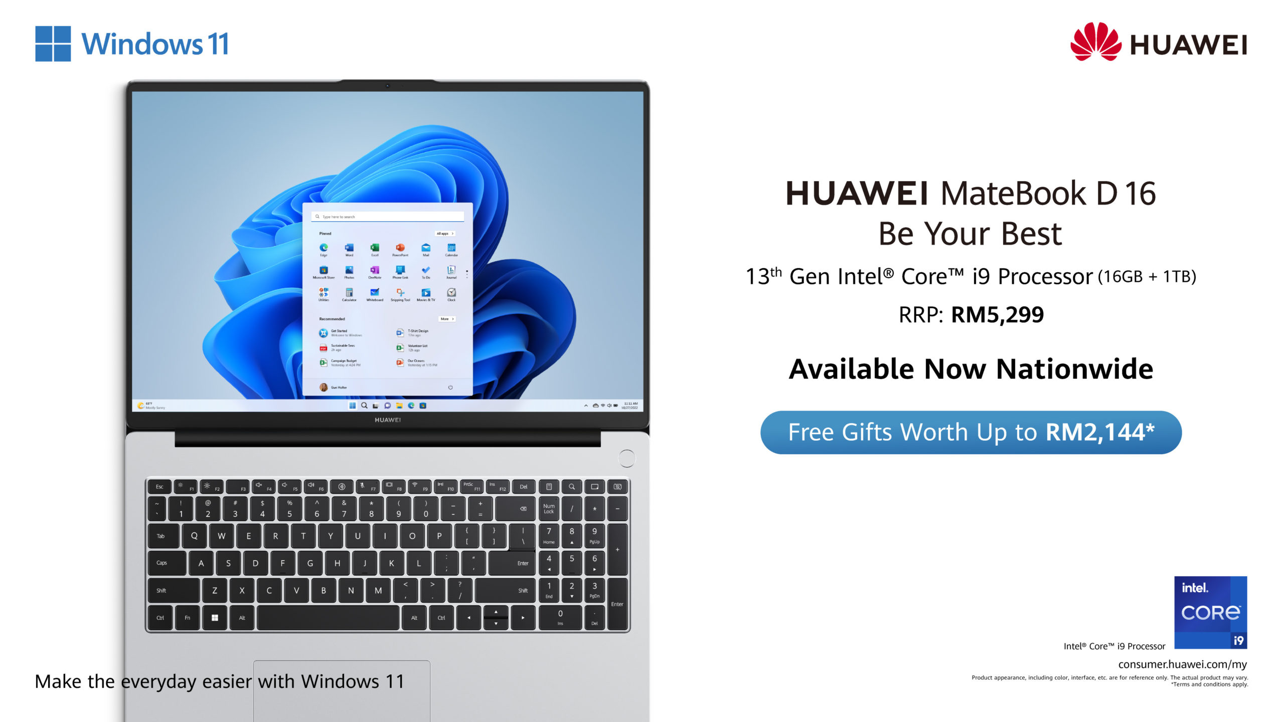 HUAWEI MateBook D 16 kini ditawarkan di Malaysia serentak dengan promosi #FashionforLove 8