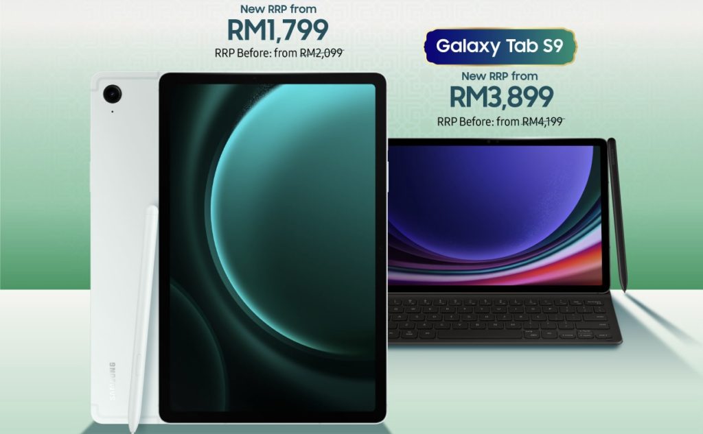 Samsung Galaxy Tab S9 dan Tab S9 kini tampil dengan harga lebih murah - dari RM 1,799 1