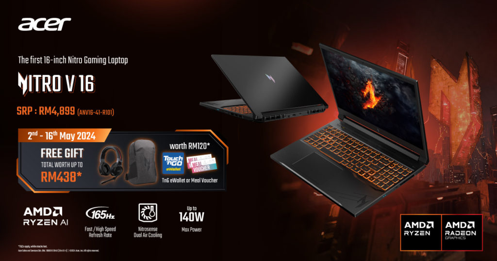 Komputer riba gaming Acer Nitro V16 kini di Malaysia - RM 4,899 sahaja 1