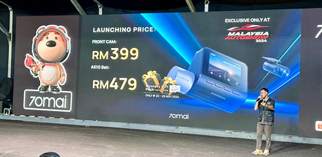 70mai Dash Cam A510 dilancarkan di Malaysia Autoshow 2024 - harga promosi dari RM 399 sahaja 9