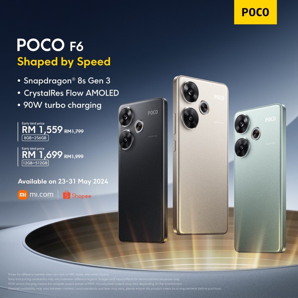 POCO F6 dilancarkan secara rasmi dengan cip Snapdragon 8s Gen 3 - harga sekitar RM 1,559 3
