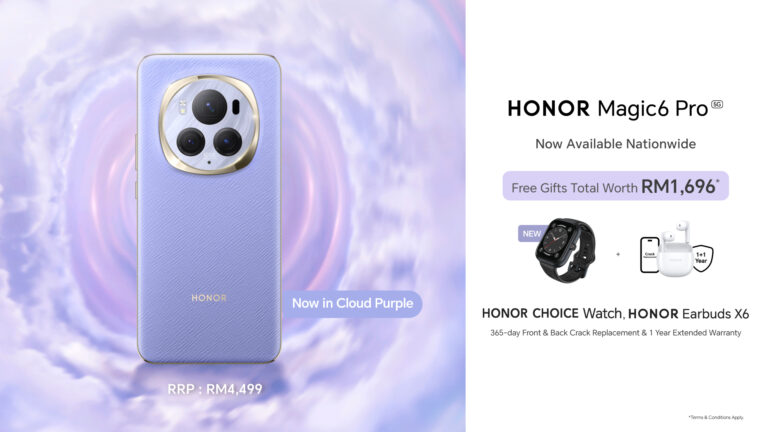 HONOR Magic6 Pro didalam warna Cloud Purple mula dijual di Malaysia - kemaskini baharu MagicOS 8.0 juga mula ditawarkan 10