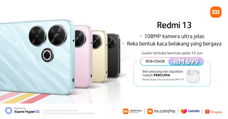 Xiaomi Redmi 13 kini rasmi di Malaysia dengan sensor 108MP dan HyperOS - RM 699 9