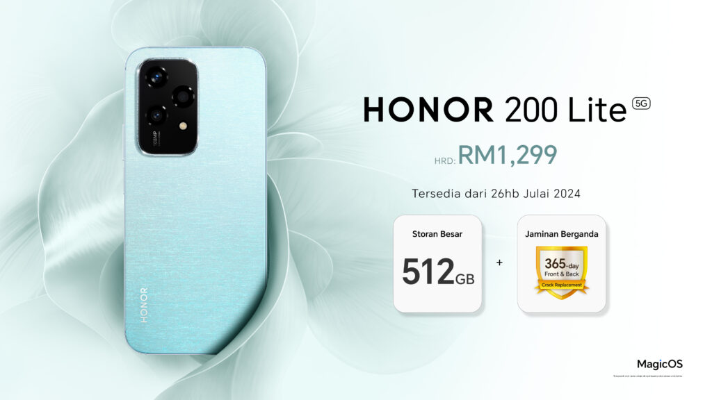 HONOR 200 Lite 5G tiba di Malaysia pada 26 Julai - RM 1,299 1