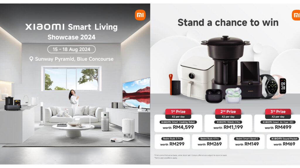 Xiaomi Smart Living Showcase 2024 akan berlangsung di Sunway Pyramid dari 15 Ogos ini 1