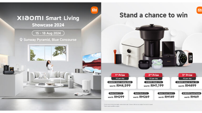 Xiaomi Smart Living Showcase 2024 akan berlangsung di Sunway Pyramid dari 15 Ogos ini 7