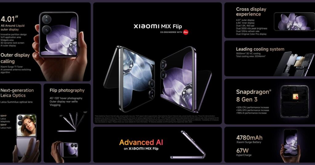 Xiaomi Mix Flip kini rasmi di Malaysia dengan cip Snapdragon 8 Gen 3 dan Advanced AI 1