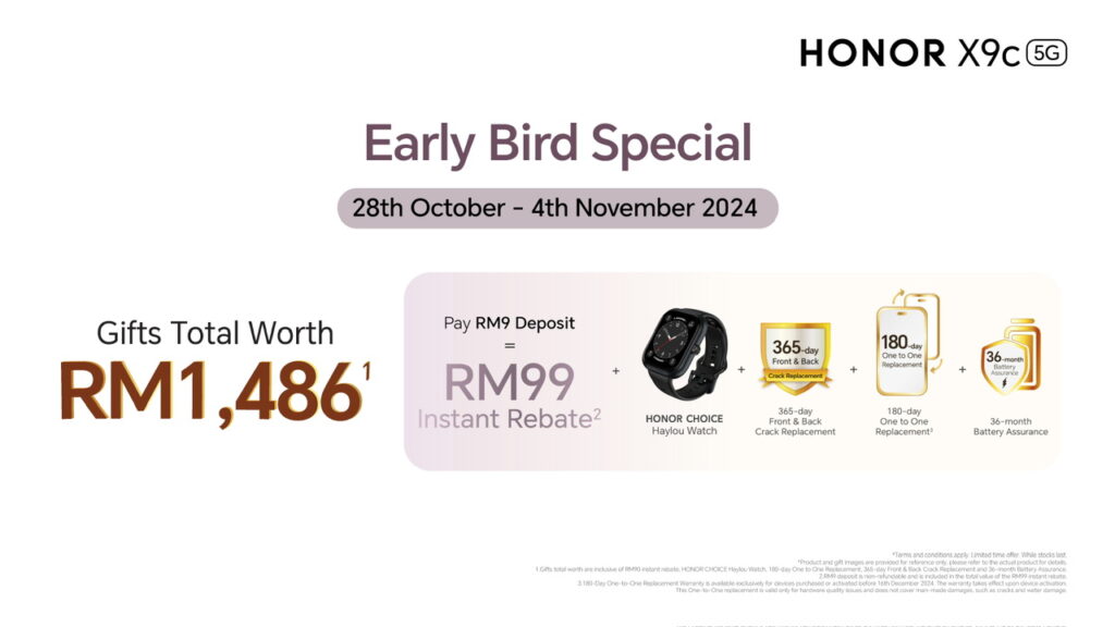 HONOR X9c 5G akan dilancarkan pada 5 November - tempah sekarang pada harga RM9 sahaja 4