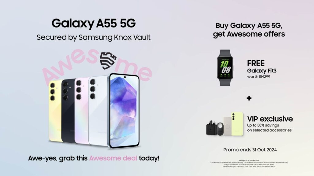 Beli Samsung Galaxy A55 5G dan dapatkan Galaxy Fit3 secara percuma 1