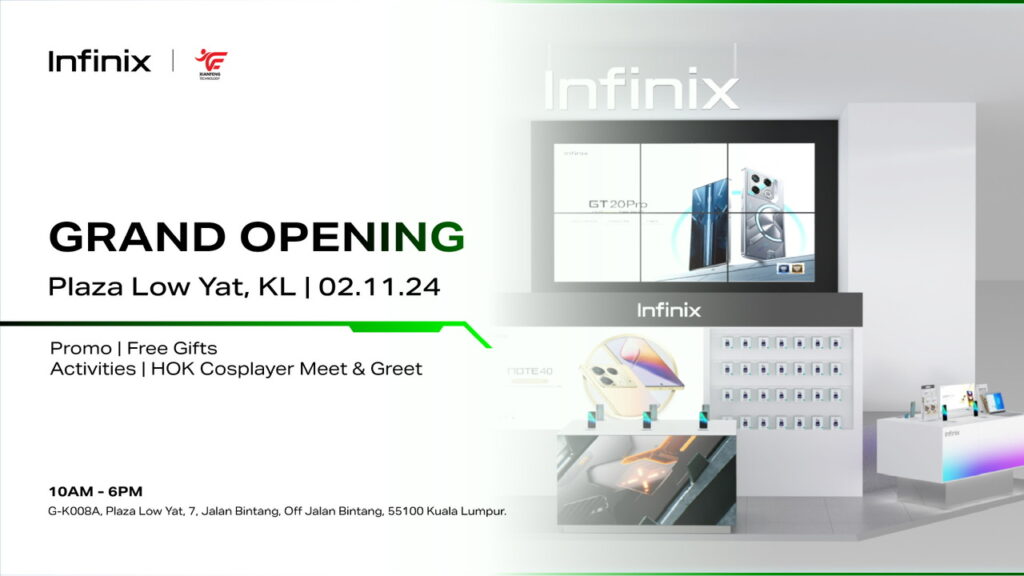 Infinix bakal membuka stor rasmi pertama di Malaysia di Plaza Low Yat pada 2 November ini 1